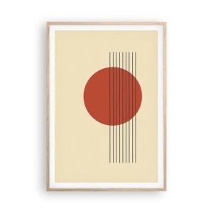 Poster in light oak frame - Around and Beoynd - 70x100 cm