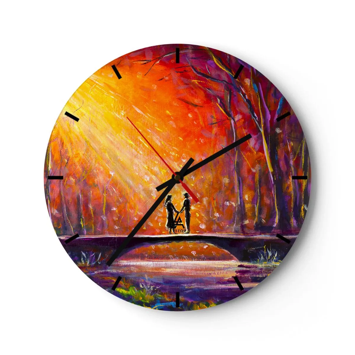 Wall clock - Clock on glass - Heaven Loves Them Too - 40x40 cm