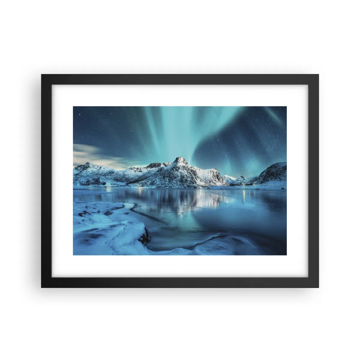 Poster in black frame - The Night of Light - 40x30 cm
