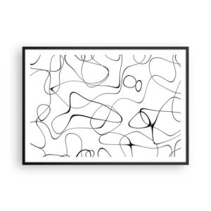 Poster in black frame - Life Paths, Trails of Fortune - 100x70 cm