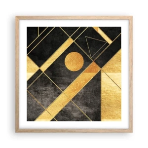 Poster in light oak frame - Sun of the Desert - 50x50 cm
