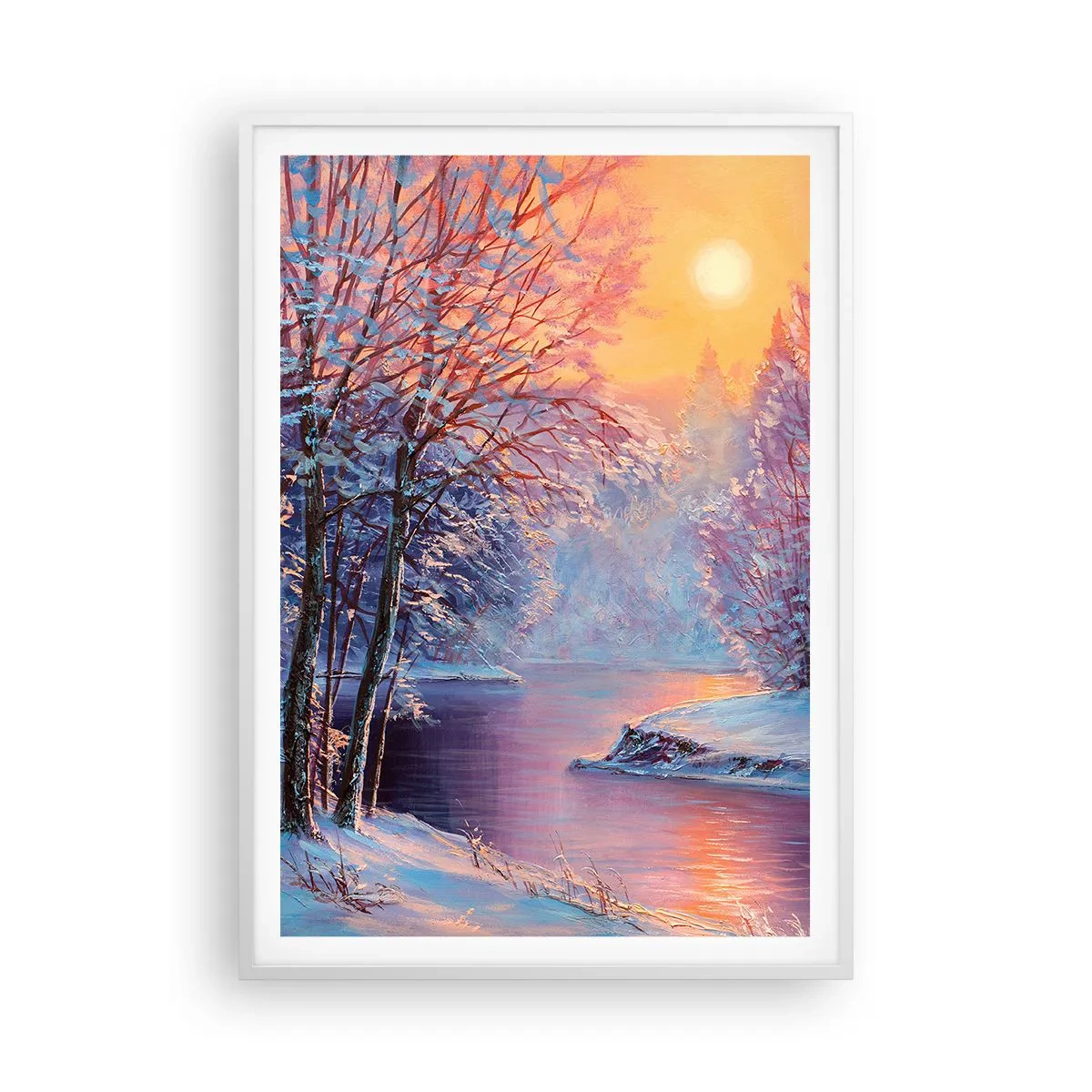 Poster in white frmae - Colours of Winter - 70x100 cm