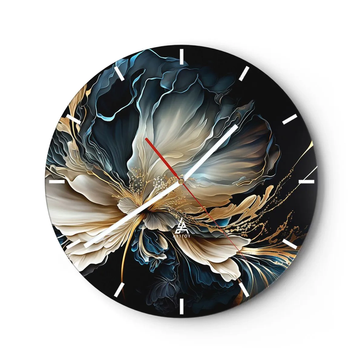 Wall clock - Clock on glass - Fairy Tale World of Ferns - 40x40 cm