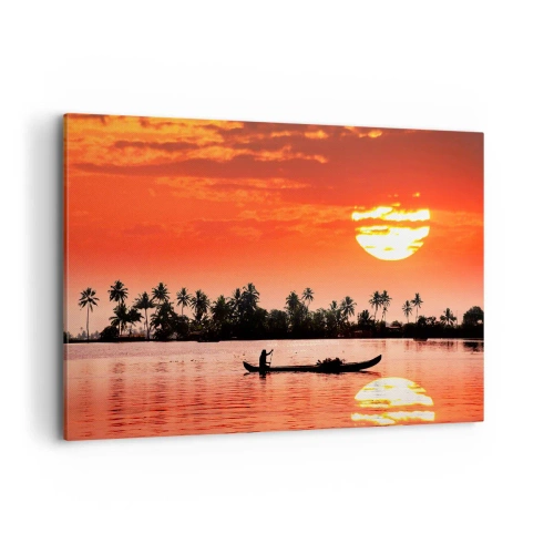 Canvas picture - Peace of the Tropics at Sunset - 120x80 cm