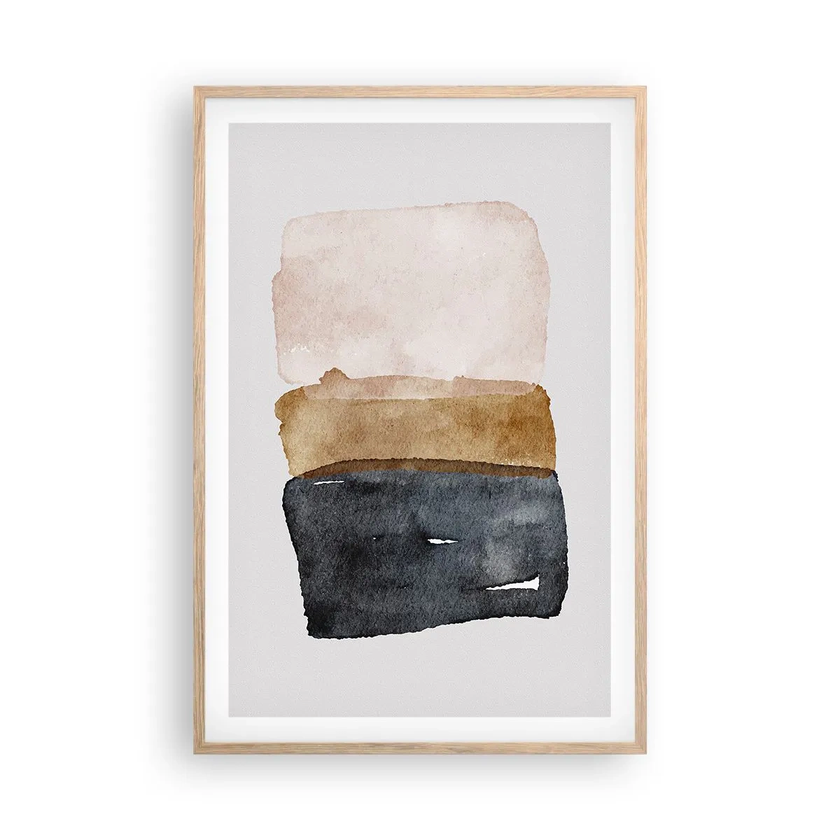 Poster in light oak frame - Composition of the Colours of the Soil - 61x91 cm