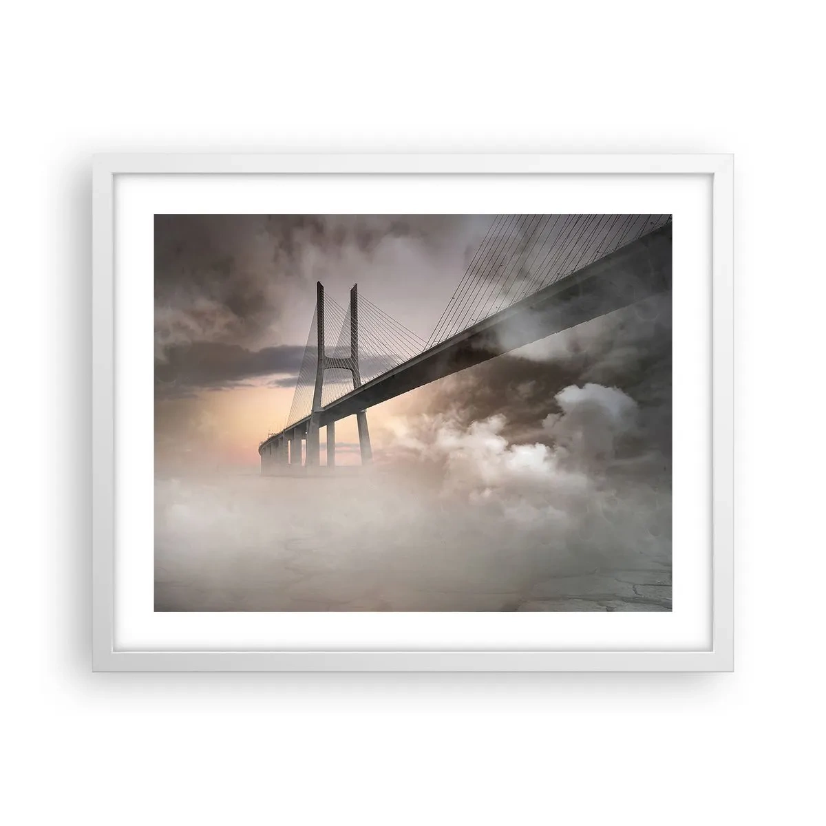 Poster in white frmae - By the River that Doesn't Exist - 50x40 cm