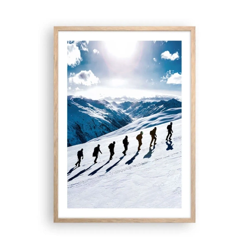 Poster in light oak frame - Team of Conquerors - 50x70 cm