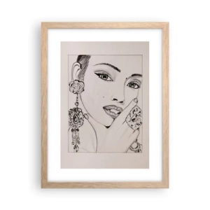 Poster in light oak frame - Most Beautiful Gem - 30x40 cm
