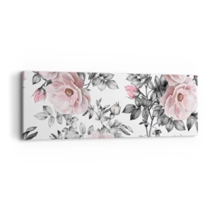 Canvas picture - Getting Lost in Rose Flowers - 90x30 cm
