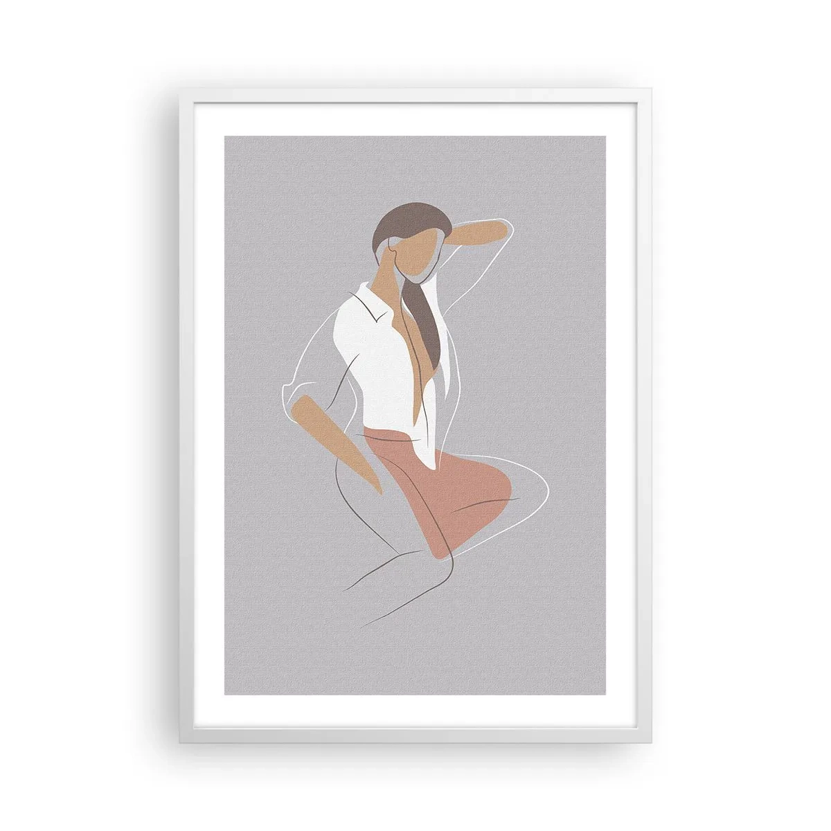Poster in white frmae - Outline of Charm - 50x70 cm