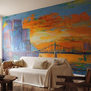 Self-Adhesive Photo Wallpaper Deluxe Sticker - Culture and Nature - Abstraction, City, Piece - 300x210 cm