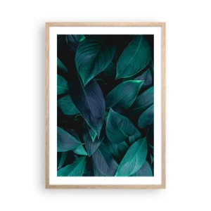 Poster in light oak frame - The Green Itself - 50x70 cm