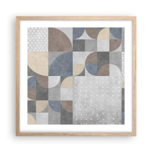 Poster in light oak frame - Ceramic Fantasy - 50x50 cm