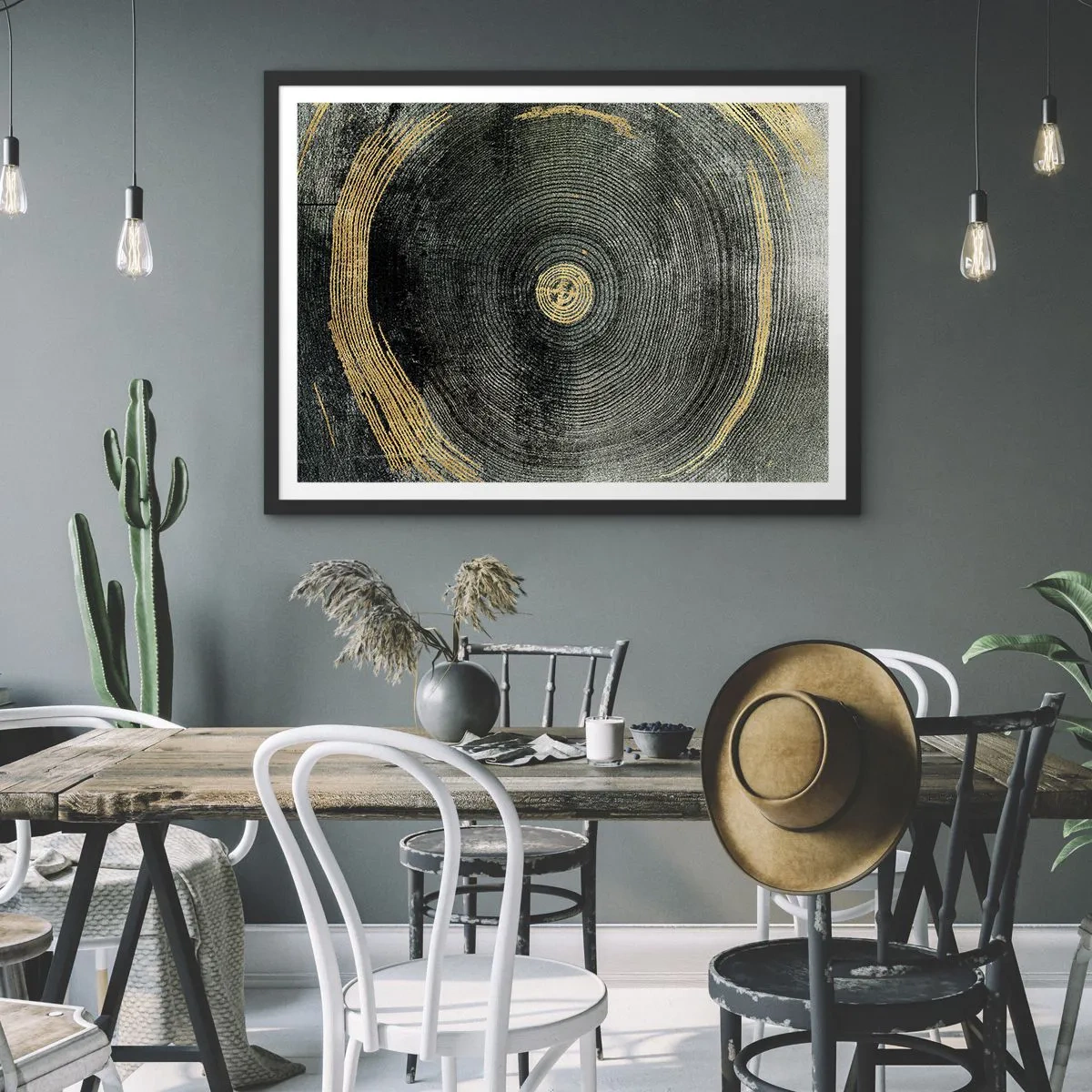Poster in black frame - Change and Persistance - 70x50 cm