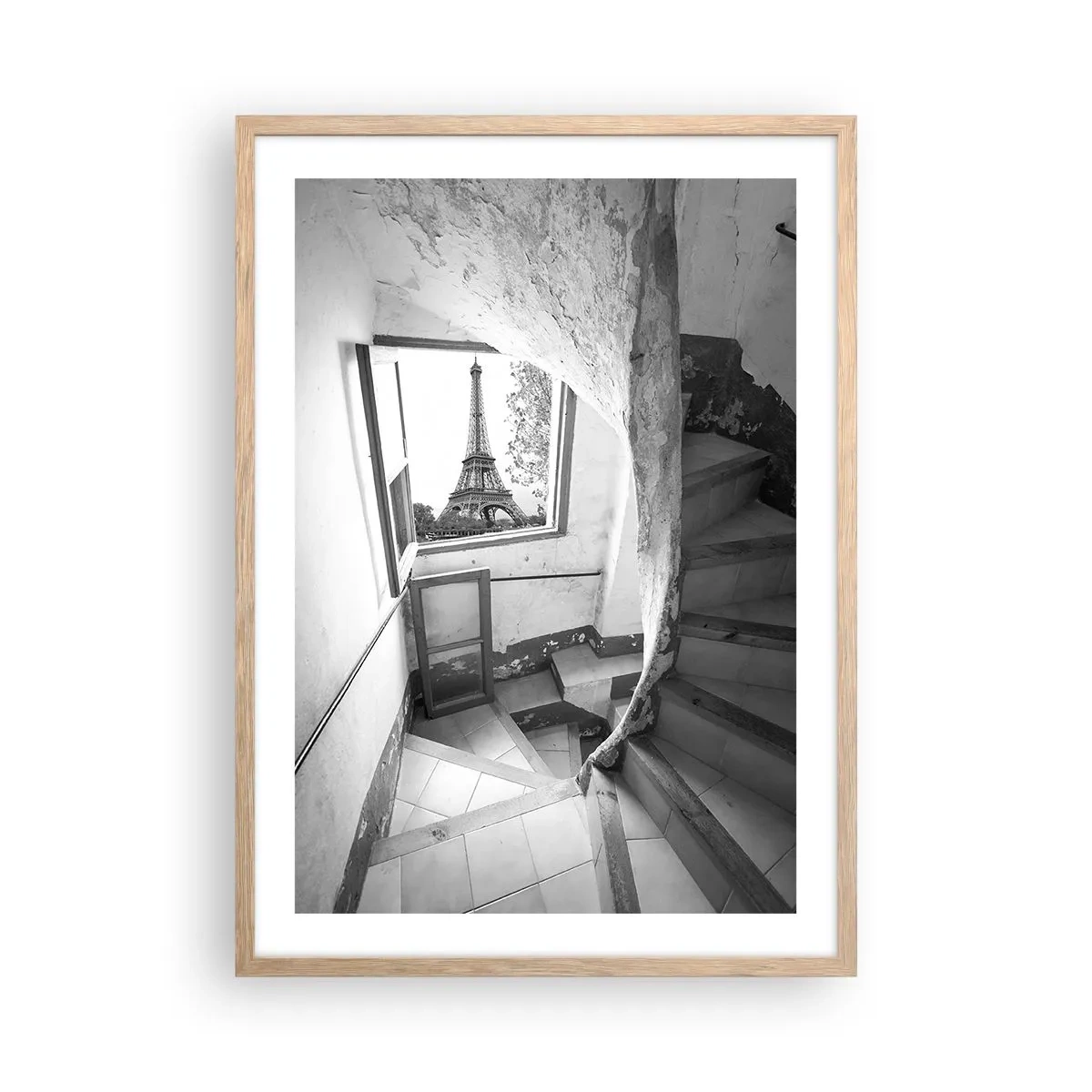 Poster in light oak frame - What a View! - 50x70 cm