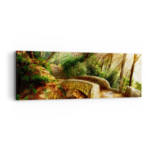 Canvas picture - From the Bridge to Enchanted Forest - 90x30 cm