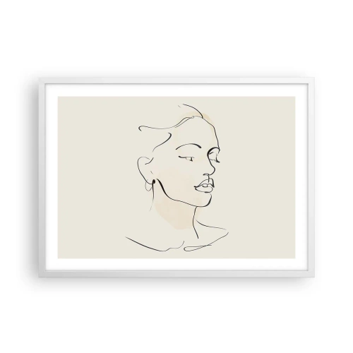 Poster in white frmae - With a Decisive Line - 70x50 cm