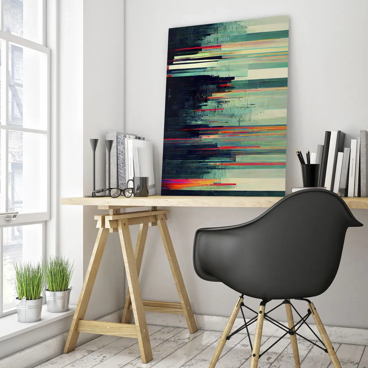 Glass picture - Futuristic City - 70x100 cm