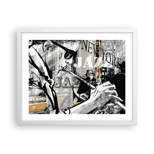 Poster in white frmae - In the Rhythm of New York - 50x40 cm