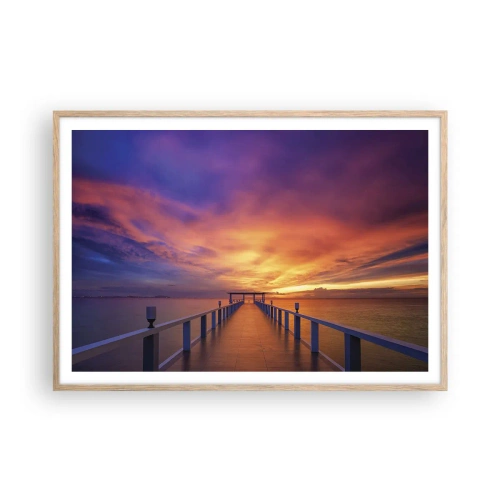 Poster in light oak frame - Limitless - 100x70 cm