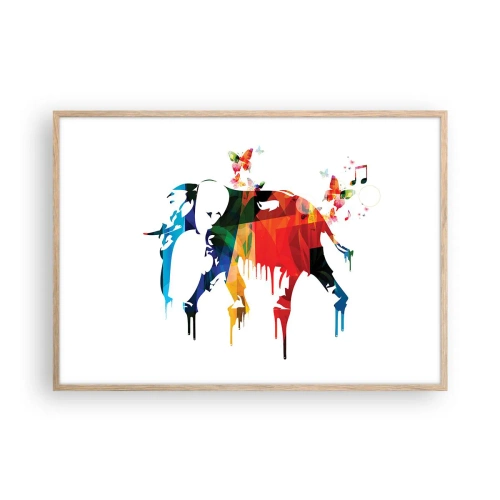 Poster in light oak frame - Everyone Can Dance - 100x70 cm