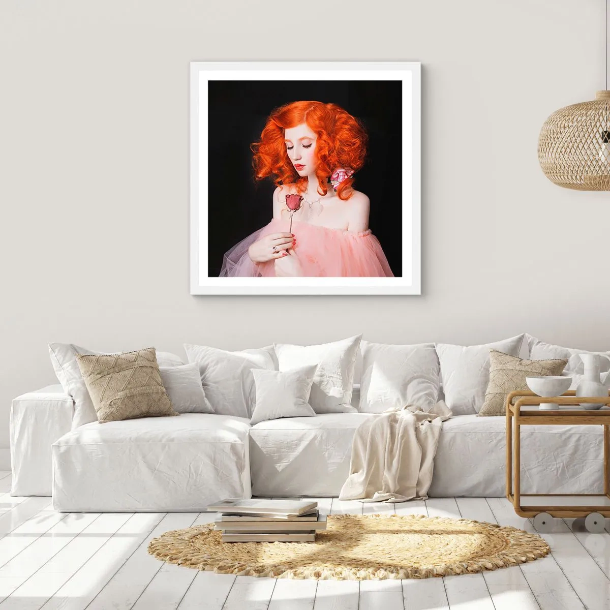 Poster in white frmae - In Baroque Style - 50x50 cm