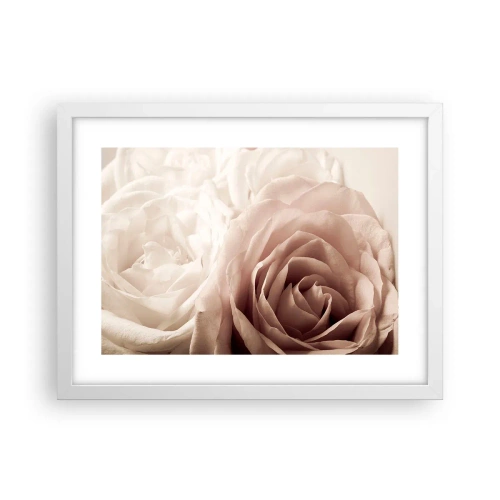 Poster in white frmae - In the Heart of a Rose - 40x30 cm