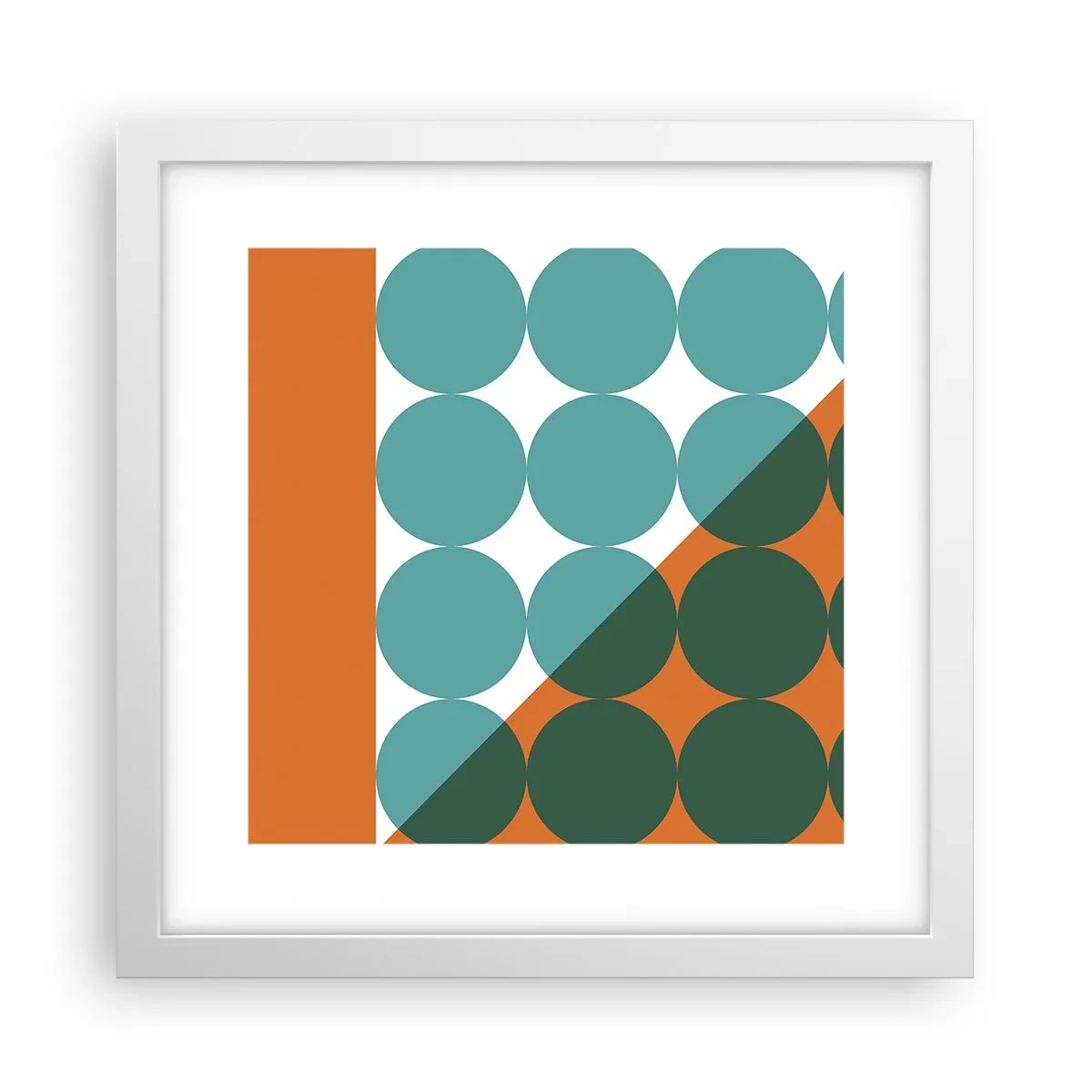 Poster in white frmae - Upwards and Diagonally - 30x30 cm
