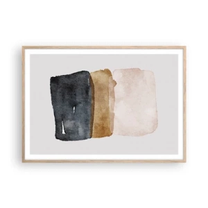 Poster in light oak frame - Composition of the Colours of the Soil - 100x70 cm