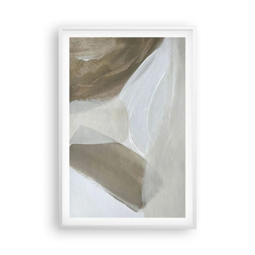 Poster in white frmae - Waves of White - 61x91 cm