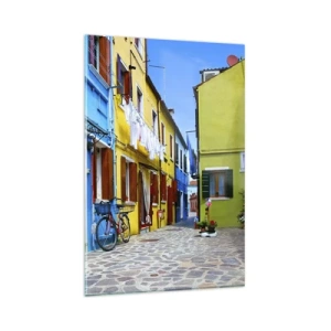 Glass picture - Sweet, Pastel Alley  - 80x120 cm