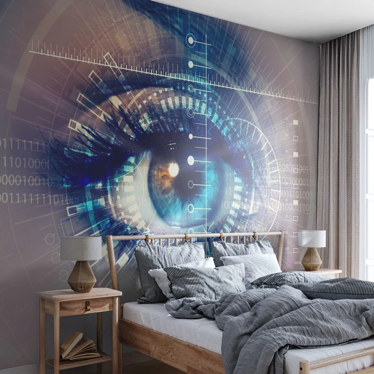 Photo Wallpaper Standard Eco - You Think You Know Me - Abstraction, Eye, Graphics - 200x140 cm