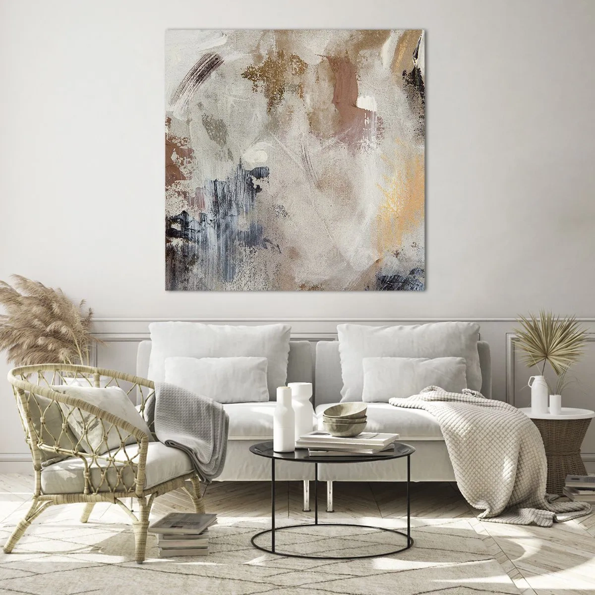 Glass picture - Foggy Abstract - 50x50 cm