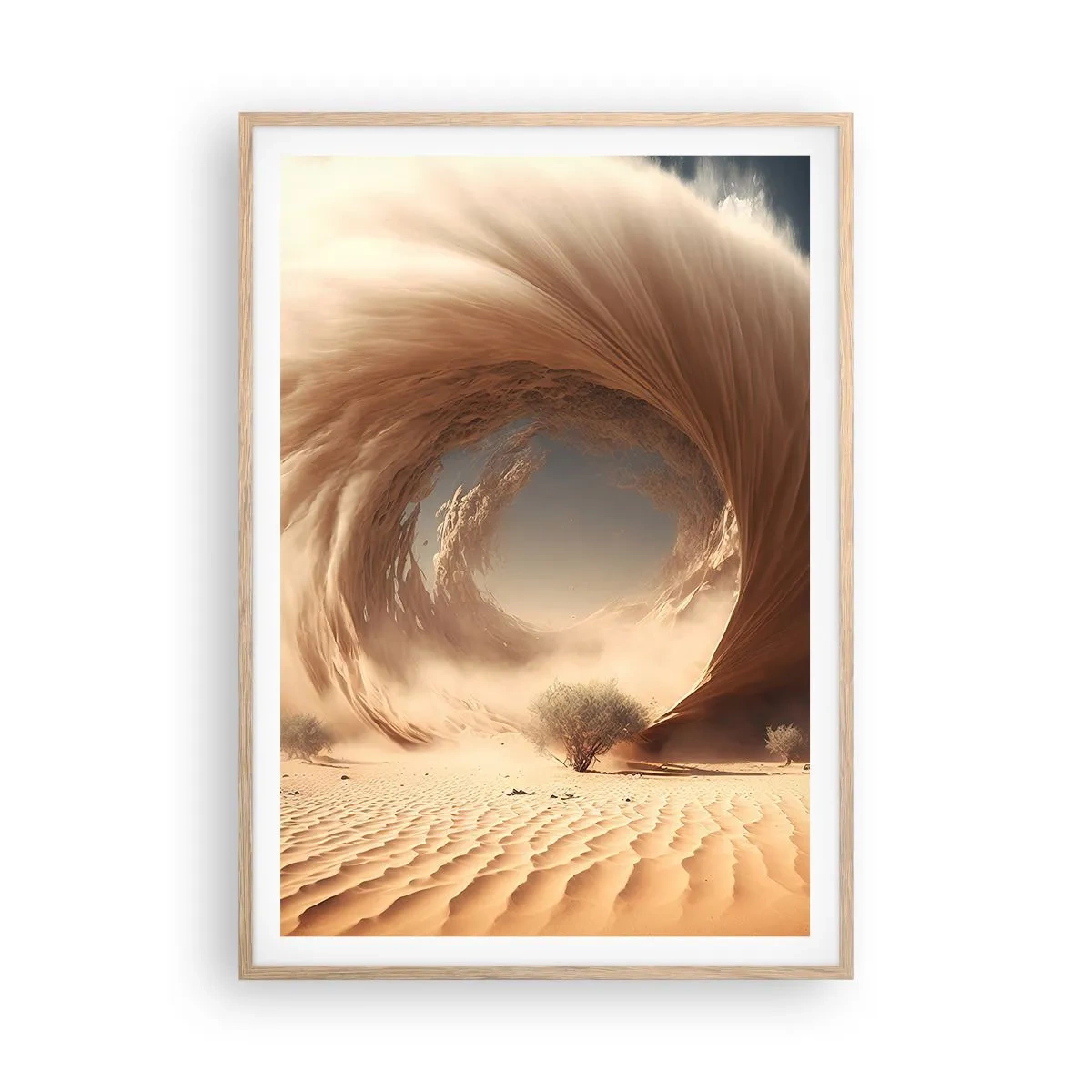 Poster in light oak frame - Open Portal - 70x100 cm