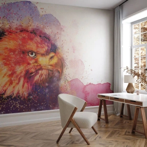 Photo Wallpaper Premium Canvas - You Don't Want to Know What I Am Thinking - Abstraction, Bird, Eagle - 250x175 cm