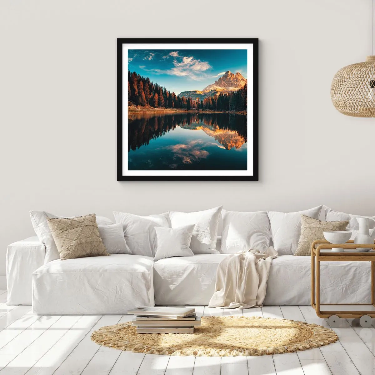 Poster in black frame - Double Landscape - 40x40 cm