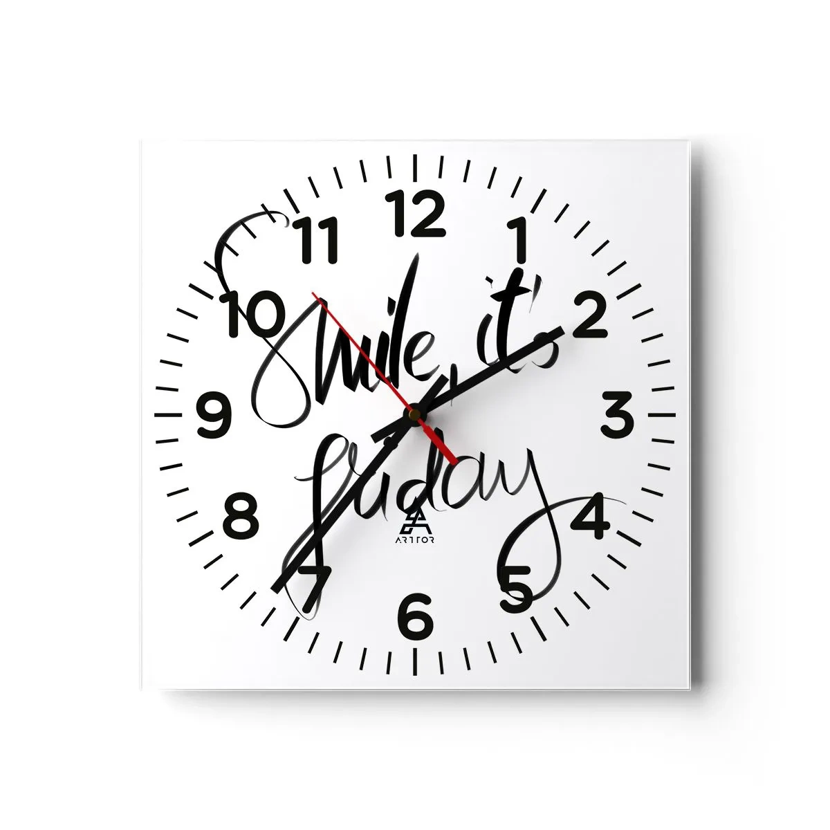 Wall clock - Clock on glass - True Joy - 30x30 cm