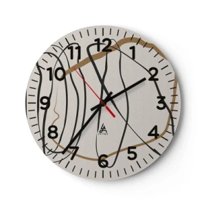 Wall clock - Clock on glass - Composition - Dance of Possession - 40x40 cm