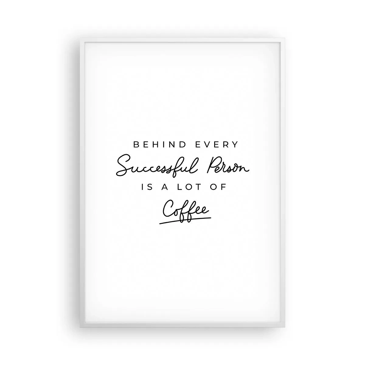 Poster in white frmae - Secret of Success - 70x100 cm