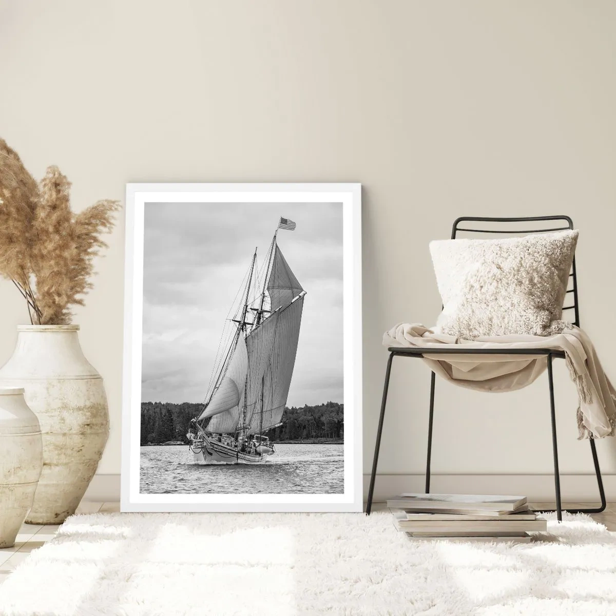 Poster in white frmae - Brothers of the Wind - 61x91 cm