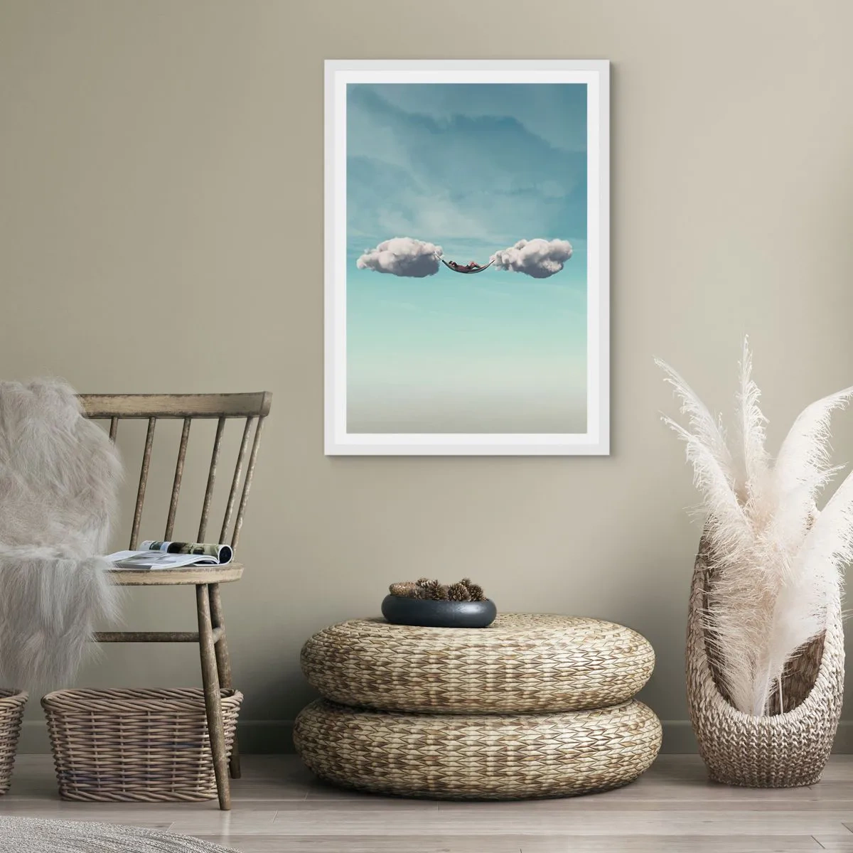 Poster in white frmae - Blissful Moment - 50x70 cm