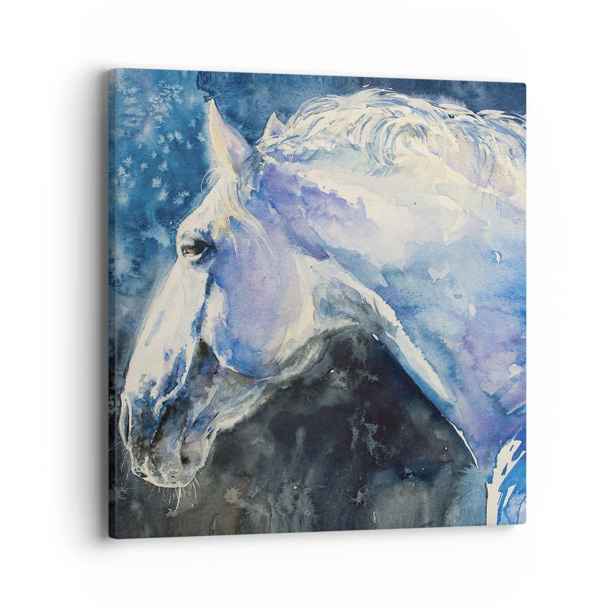 Canvas picture - Portrait in Blue Light - 40x40 cm