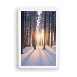 Poster in white frmae - Clearly Black on White - 61x91 cm