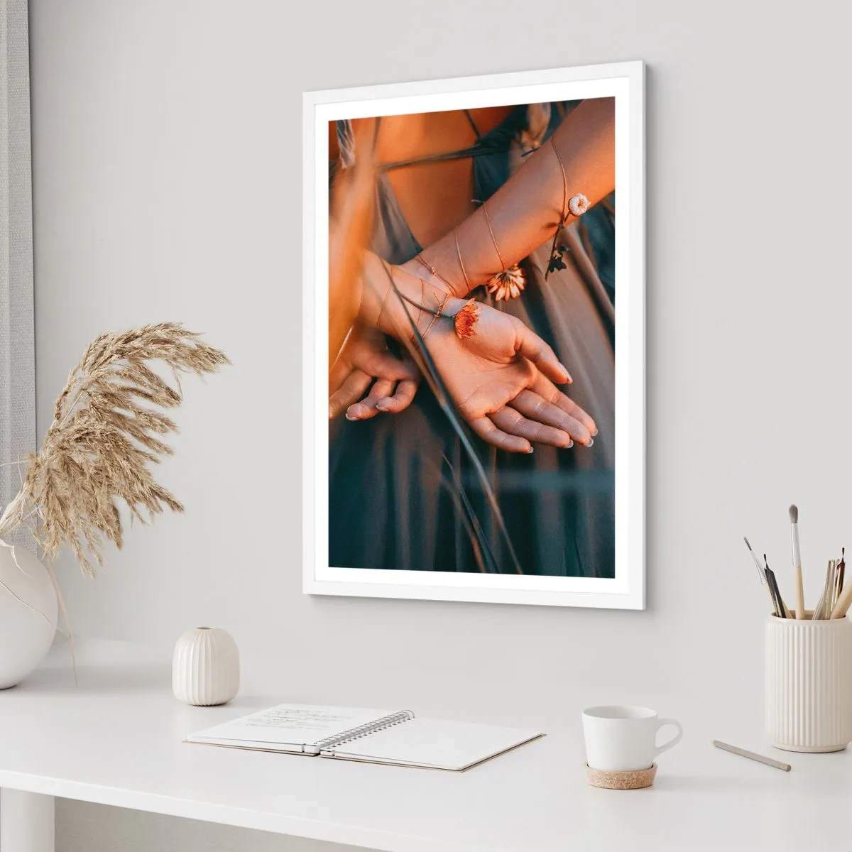 Poster in white frmae - Connected with Nature - 61x91 cm