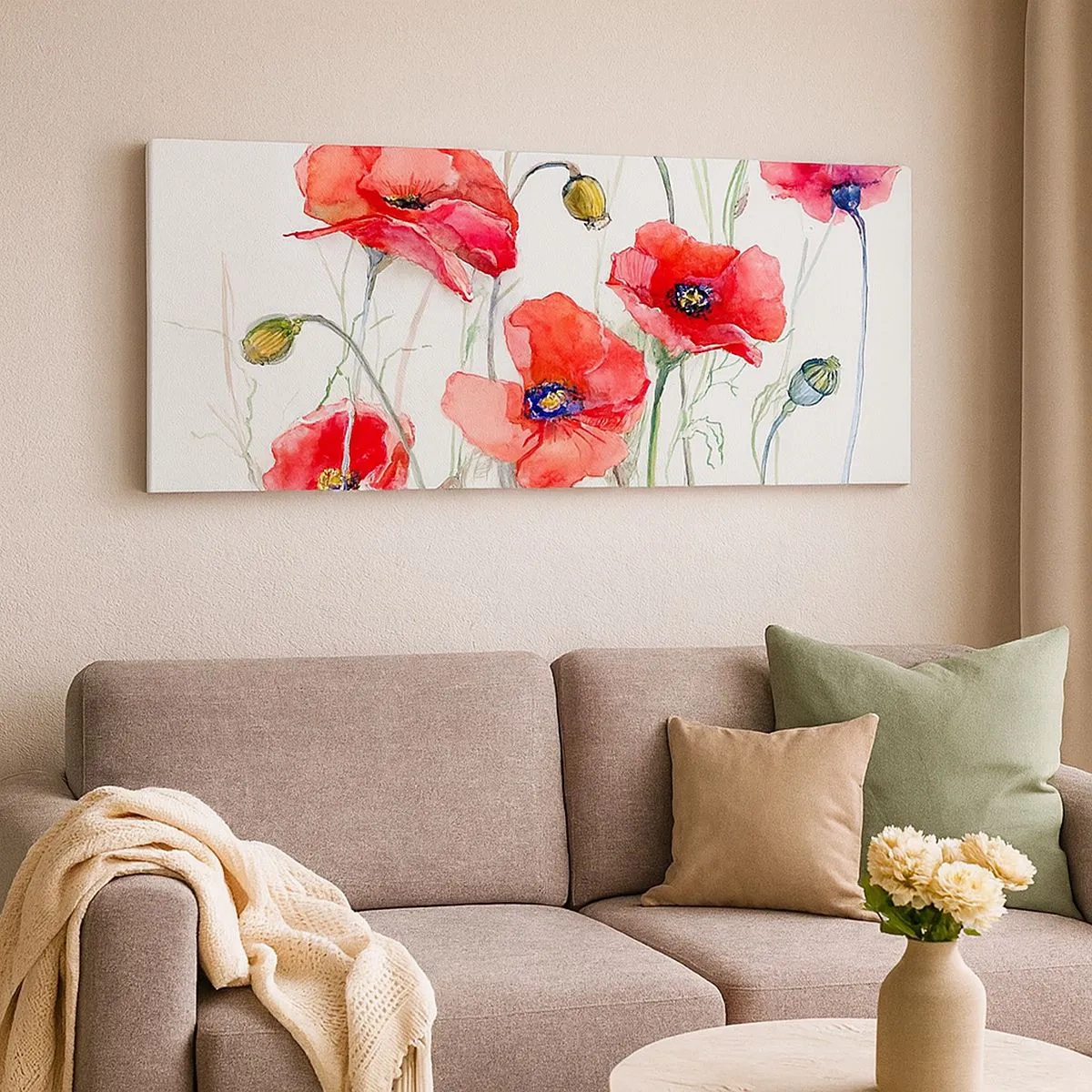 Canvas picture - Polish Flowers - 100x40 cm