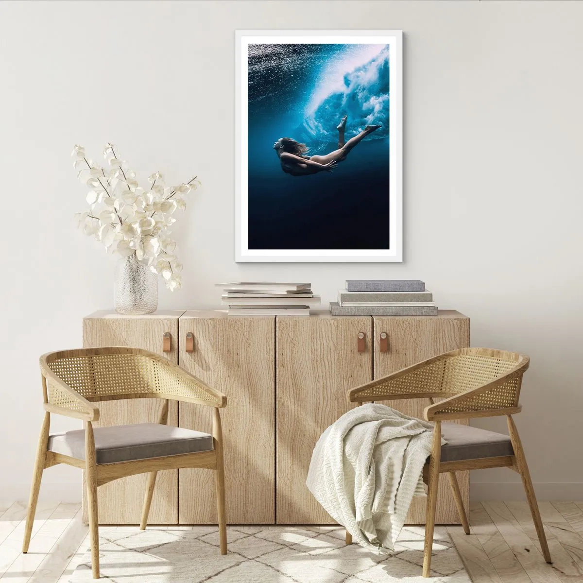 Poster in white frmae - Contemporary Syren - 40x50 cm
