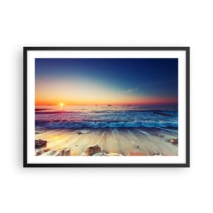 Poster in black frame - What Is behind the Horizon? - 70x50 cm