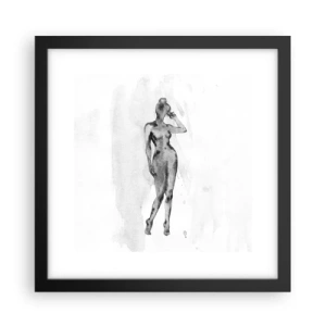 Poster in black frame - Study of Ideal of Feminity - 30x30 cm