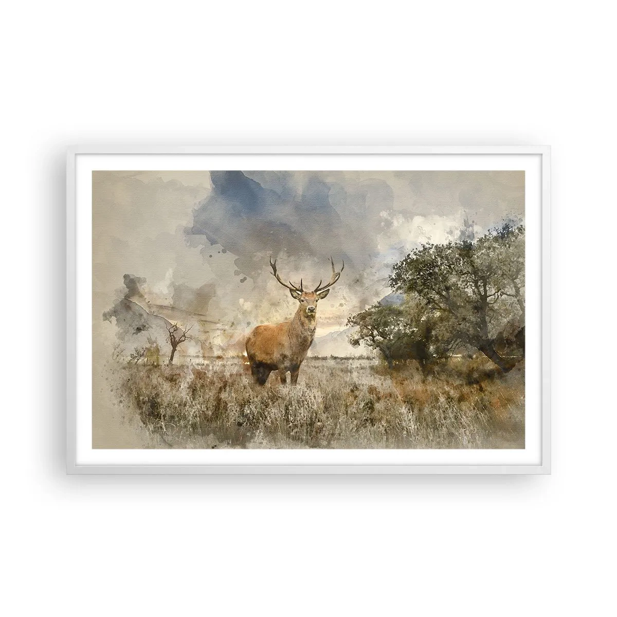 Poster in white frmae - Dignity - Strength - Majesty - 91x61 cm