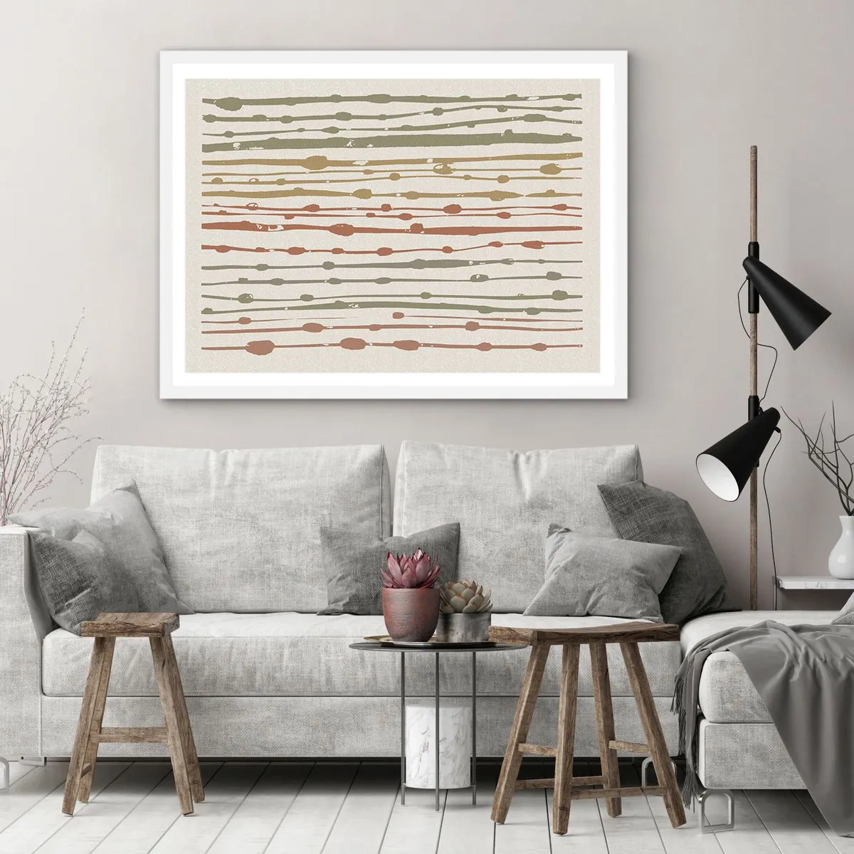 Poster in white frmae - Musical Colour Notation - 100x70 cm